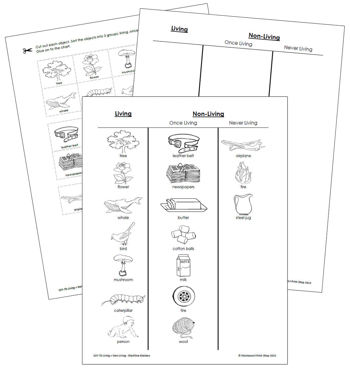 Living & Non-Living Blackline Masters - Montessori Print Shop