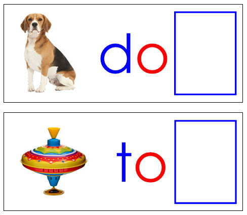 Ending Sound Cards (print) - Blue/Red - Montessori Print Shop Digital Download