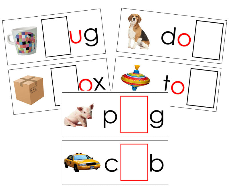 Printable Print Moveable Alphabet Sound Cards Bundle black/red - Montessori Print Shop Digital Download