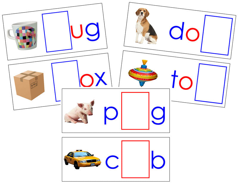 Printable Print Moveable Alphabet Sound Cards Bundle blue/red - Montessori Print Shop Digital Download