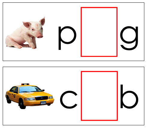Moveable Alphabet Vowel Sound Cards - Montessori Print Shop Digital Download