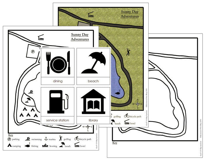 Map Symbols and Simple Mapping - Montessori Print Shop Digital Download