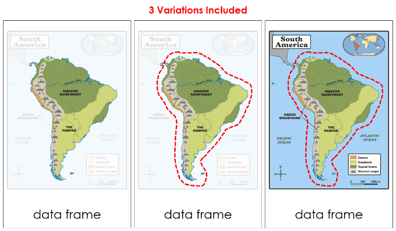 Parts of a Map Nomenclature Cards - Montessori Print Shop Digital Download