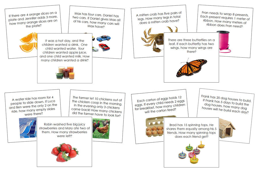 Math Word Problems Bundle - Montessori Print Shop Digital Download