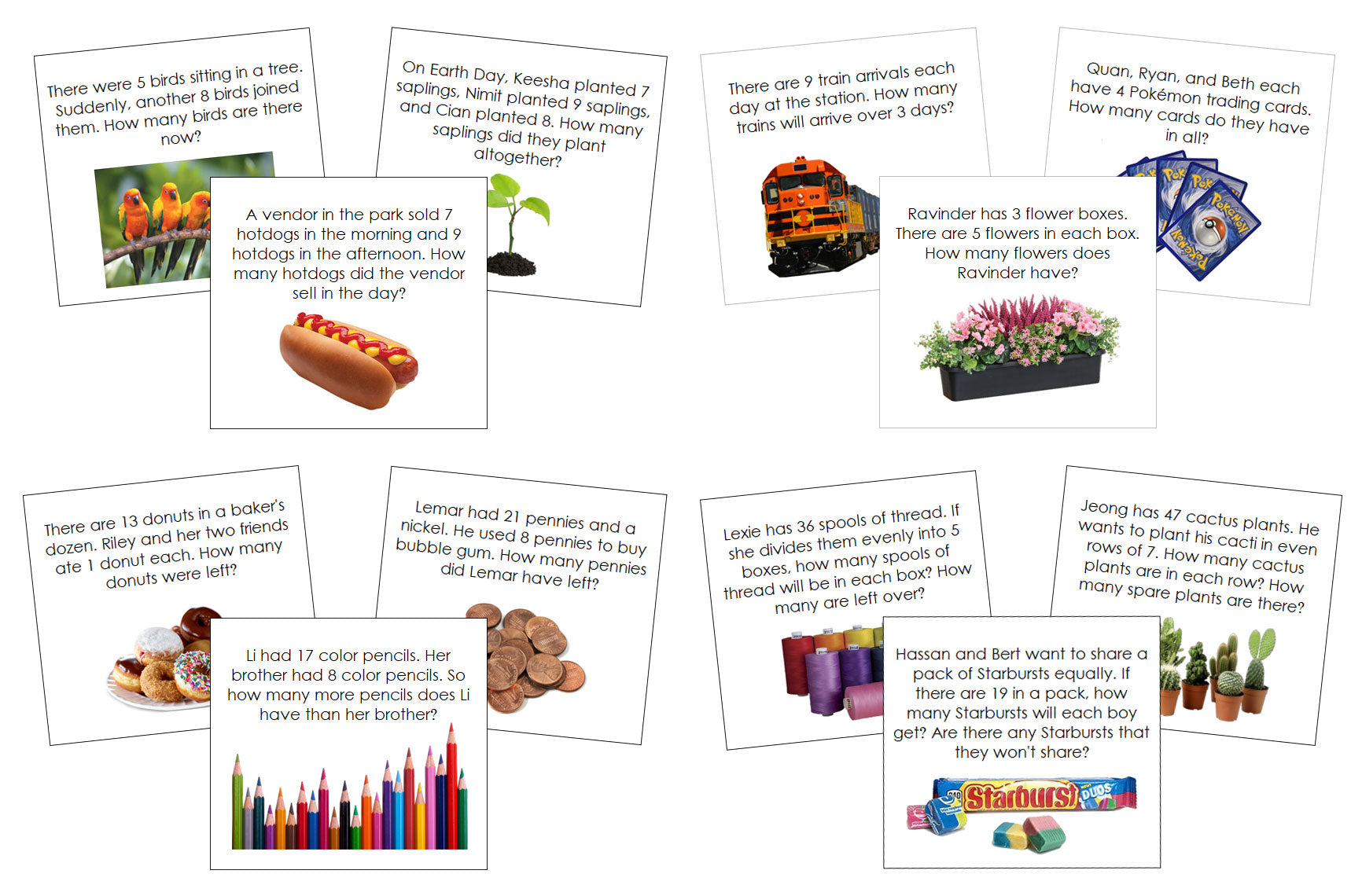 Math Word Problems Bundle - Montessori Print Shop Digital Download
