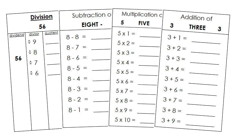Printable Montessori Math Operations Booklets (order) - Montessori Print Shop Digital Download