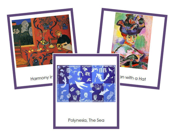 Henri Matisse Art Cards (borders) - montessori art materials