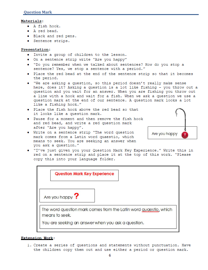 Elementary Montessori Grammar Mechanics Key Experiences - Montessori Print Shop Digital Download