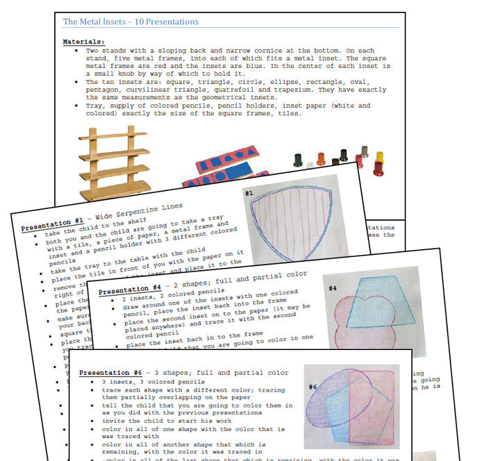 Montessori Metal Inset Lessons - Montessori Print Shop Digital Download
