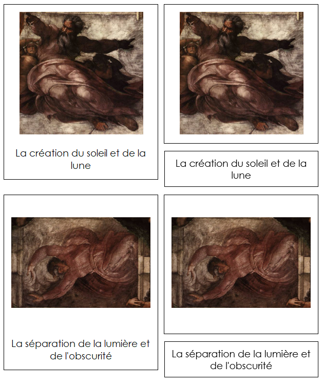 French - Michelangelo Art Cards - Montessori Print Shop Digital Download