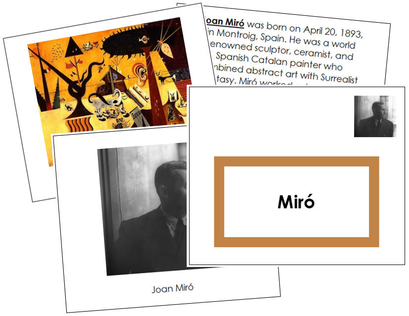 Joan Miro Art Book - montessori art materials