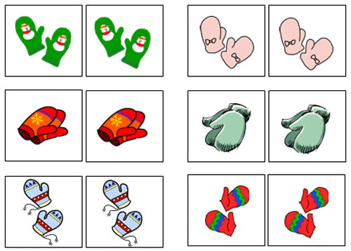 Mitten Match-Up & Memory Game - Montessori Print Shop Digital Download