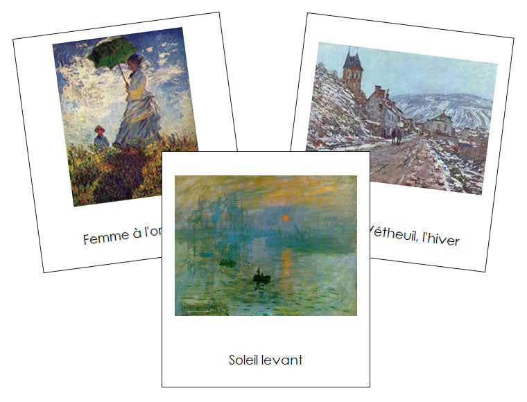 French - Claude Monet Art Cards - Montessori Print Shop Digital Download