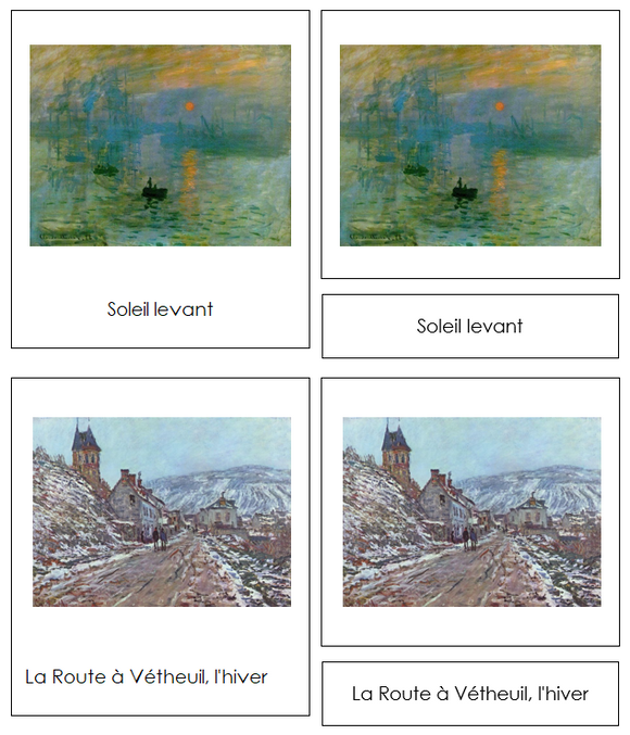 French - Claude Monet Art Cards - Montessori Print Shop