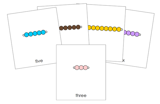 Montessori Bead Nomenclature 3-Part Cards - Montessori Print Shop Digital Download