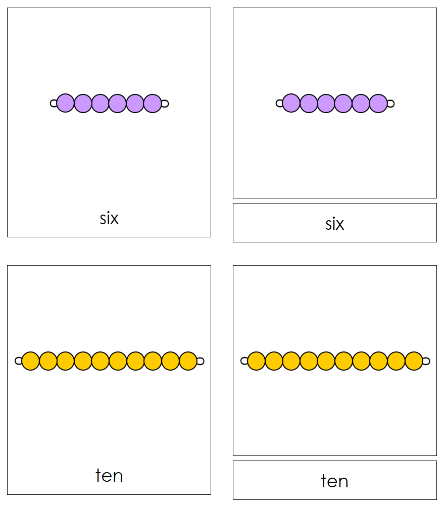 Montessori Bead Nomenclature 3-Part Cards - Montessori Print Shop Digital Download