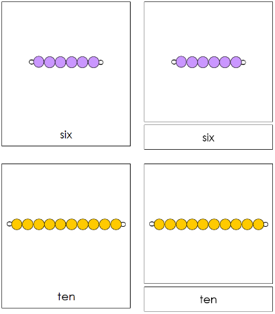 Montessori Bead Nomenclature 3-Part Cards - Montessori Print Shop