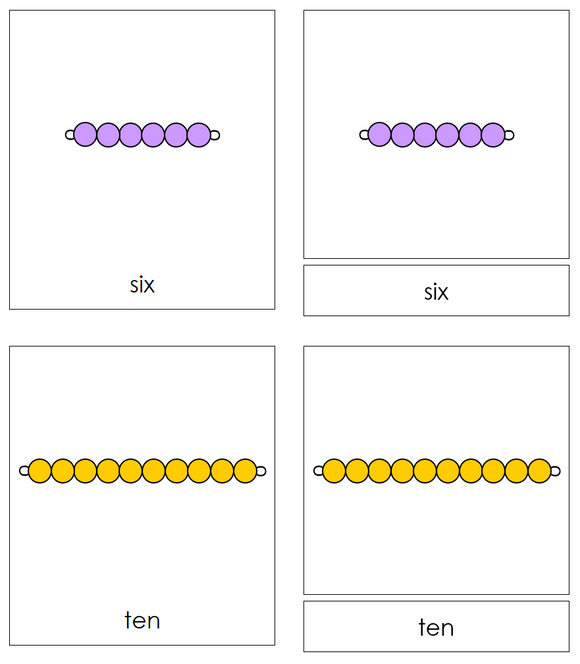 Montessori Bead Nomenclature 3-Part Cards - Montessori Print Shop Digital Download