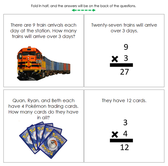 Multiplication Word Problems Set 2 - Montessori Print Shop