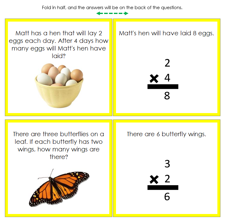 Multiplication Word Problems (color) - Montessori Print Shop