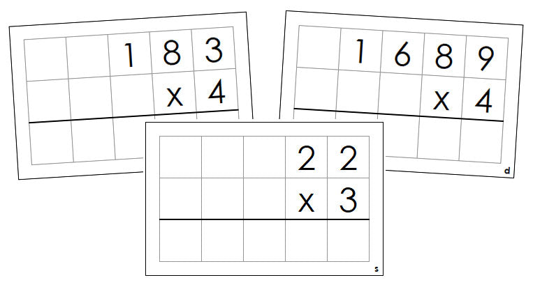 Montessori Multiplication Command Cards - Montessori Print Shop Digital Download
