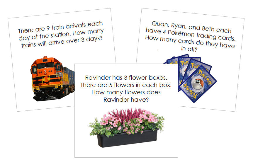 Multiplication Word Problems Set 2 - Montessori Print Shop Digital Download