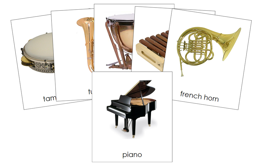Types of Musical Instruments 3-Part Cards (Set 1) - Montessori Print Shop Digital Download