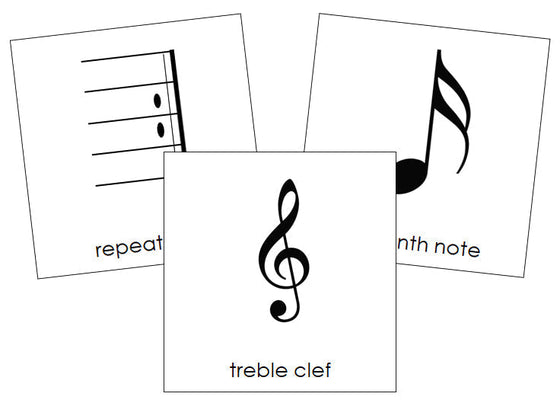 Musical Notes & Symbols 3-Part Cards - Montessori Print Shop