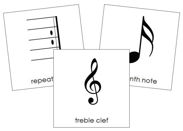 Musical Notes & Symbols 3-Part Cards - Montessori Print Shop