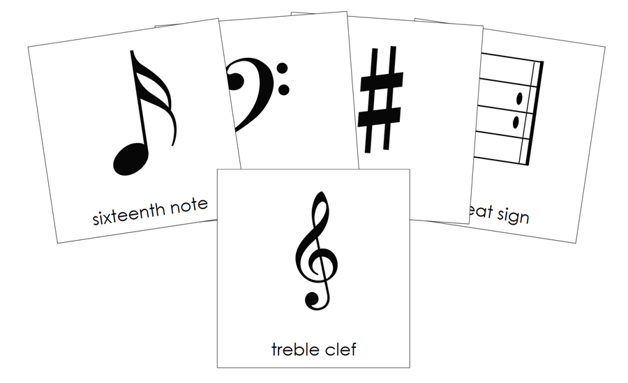 Musical Notes & Symbols 3-Part Nomenclature Cards - Montessori Print Shop Digital Download