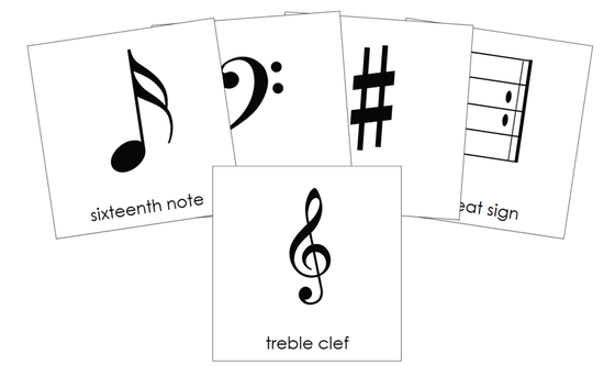 Musical Notes & Symbols 3-Part Nomenclature Cards - Montessori Print Shop Digital Download