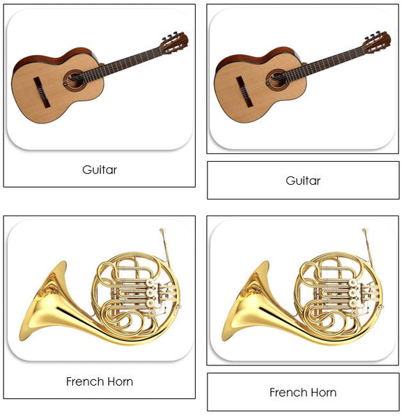 Musical Instruments Safari Toob Cards - Montessori Print Shop