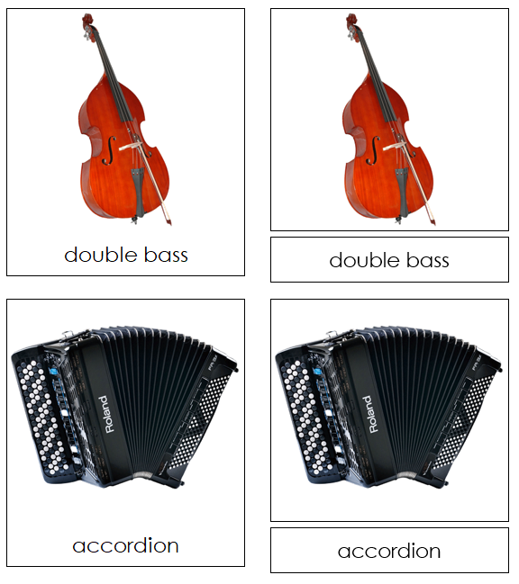 Musical Instruments - Set 2 - Montessori Print Shop