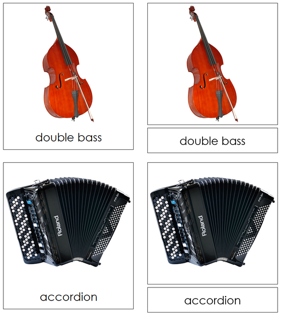 Types of Musical Instruments 3-Part Cards (Set 2) - Montessori Print Shop Digital Download