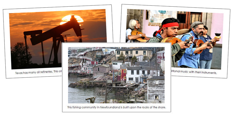 North America Continent Cards - Montessori Print Shop Digital Download geography cards