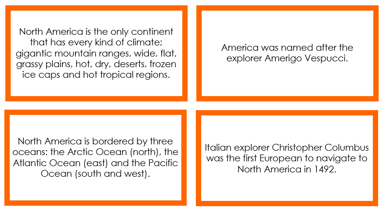 Fun Facts of North America - Montessori Print Shop continent study