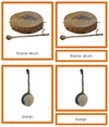 Musical Instruments of North America 3-part Cards - Montessori Print Shop continent study