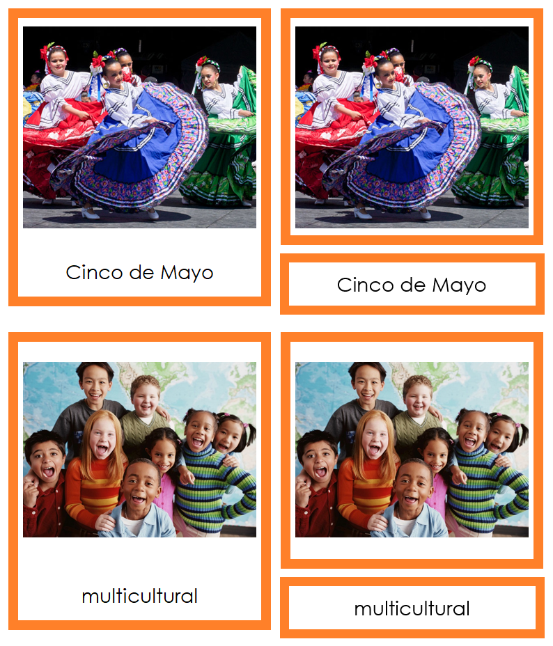 Culture of North America 3-Part Cards (color-coded) - Montessori Print Shop Digital Download