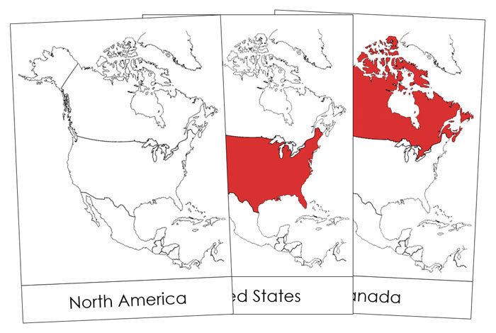 Countries of North and Central America Flashcards - Montessori Print Shop Digital Download