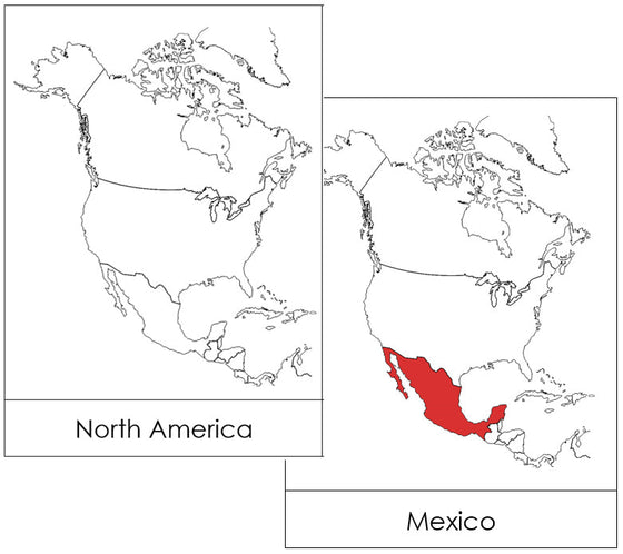 North America Flash Cards - Montessori Print Shop geography cards