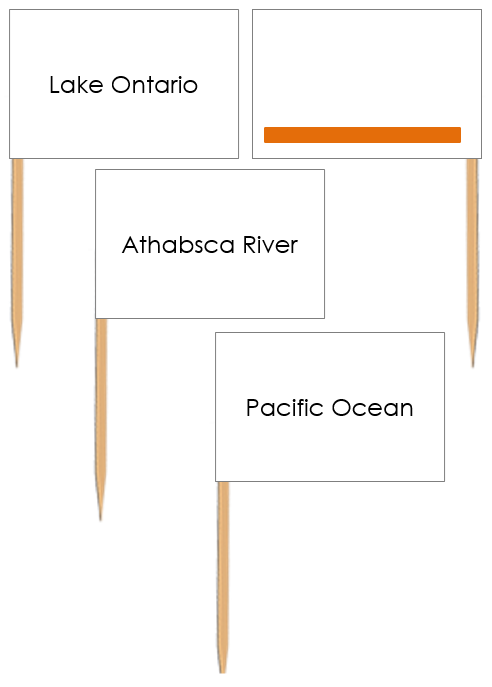 Waterways of North America: Pin Flags - Montessori Print Shop Digital Download geography materials