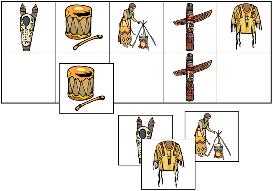 Native American Match-Up & Memory Game - Montessori Print Shop