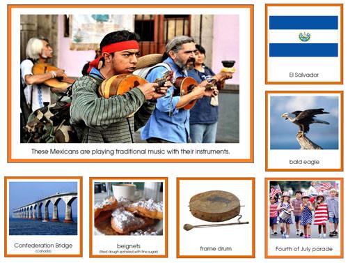 North America Geography Bundle - Montessori geography cards