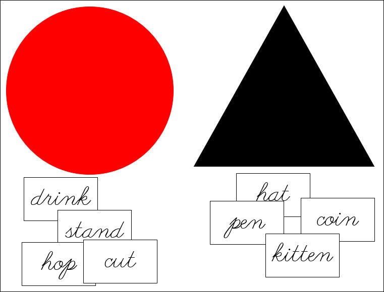 Montessori Noun & Verb Lesson - Montessori Print Shop Digital Download Grammar Lessons