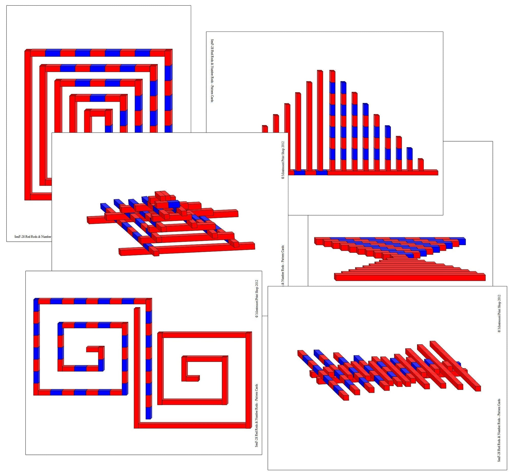 Montessori Red Rods & Number Rods - Montessori Print Shop Digital Download
