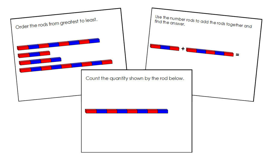 Number Rods Command Cards - Montessori Print Shop Digital Download sensorial materials