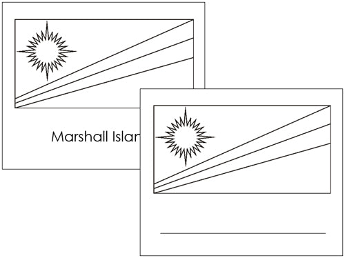 Oceanian Flags Blackline Masters - Montessori Print Shop continent study