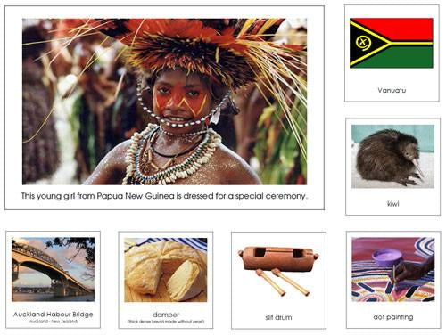 Australia/Oceania Geography Bundle - Montessori geography cards