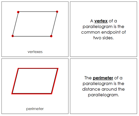 Study of a Parallelogram Geometry Book - Montessori Print Shop