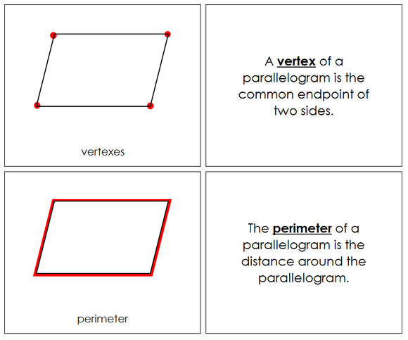 Study of a Parallelogram Geometry Book - Montessori Print Shop